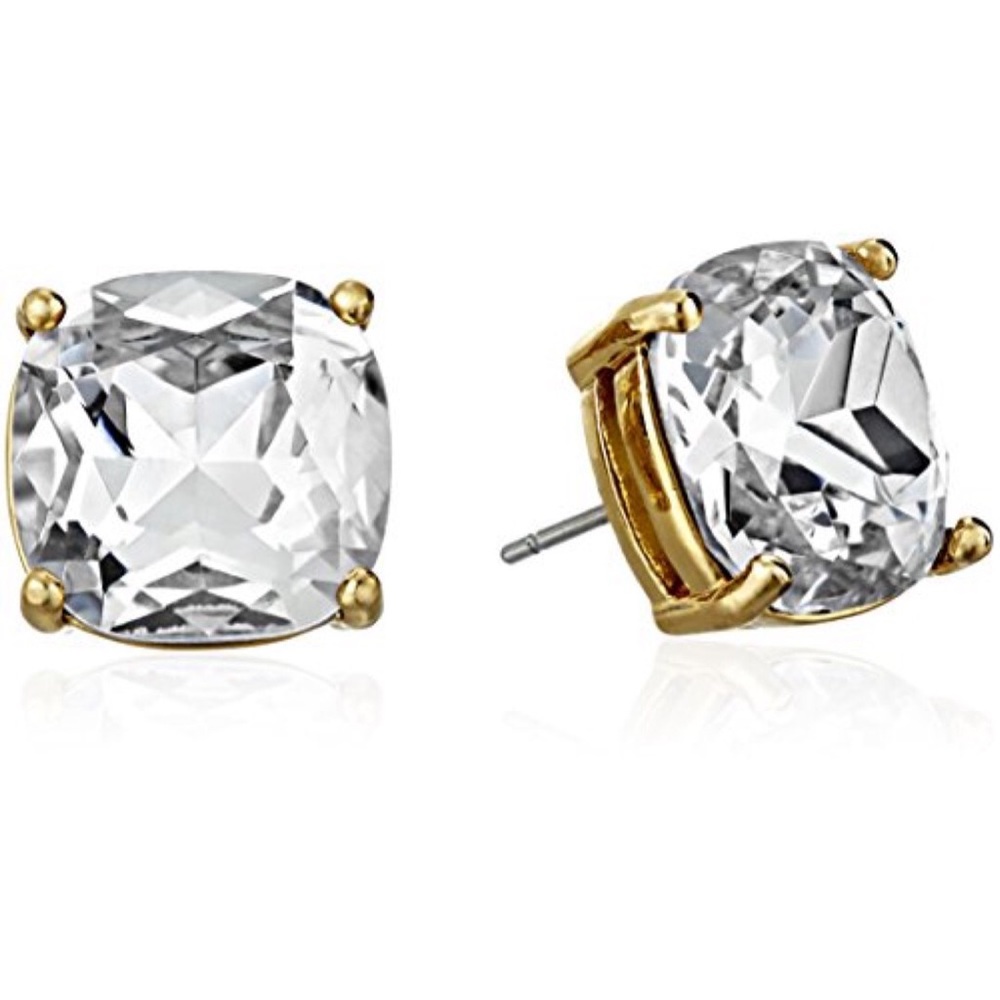 ♠️Kate Spade♠️ Clear Gold Gumdrop Stud Earrings - Picture 4 of 8